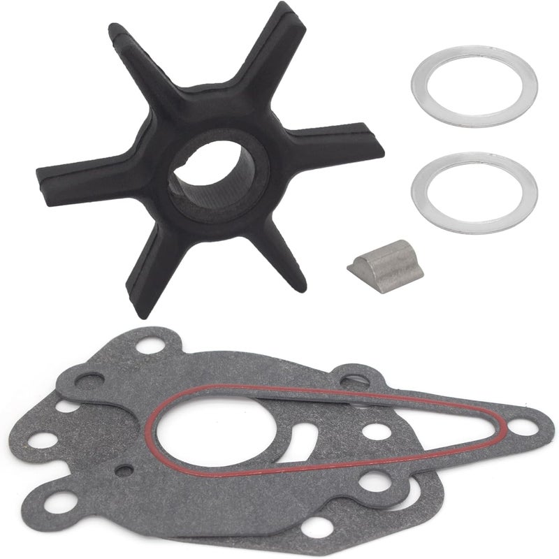 QUICKMARINER 42038Q02 Water Pump Impeller Service Kit for Mercury Marine Force 6 8 9.9 15 HP Outboard Motor Replacement 47-42038-2 47-420381 47-42038Q02 Sierra 18-3062 with Key and Gasket - Image 1